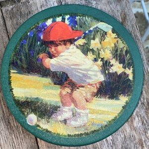 Tin Canister featuring Corrine Hartley’s “Get Ready” Little Boy/Golf